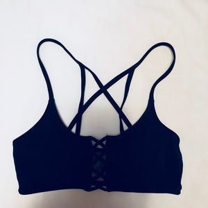 Black and Pink Bikini Top